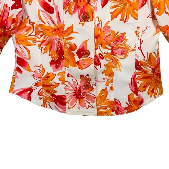colorful floral print jacket Jessica sport sz 12 - Picture 13 of 16